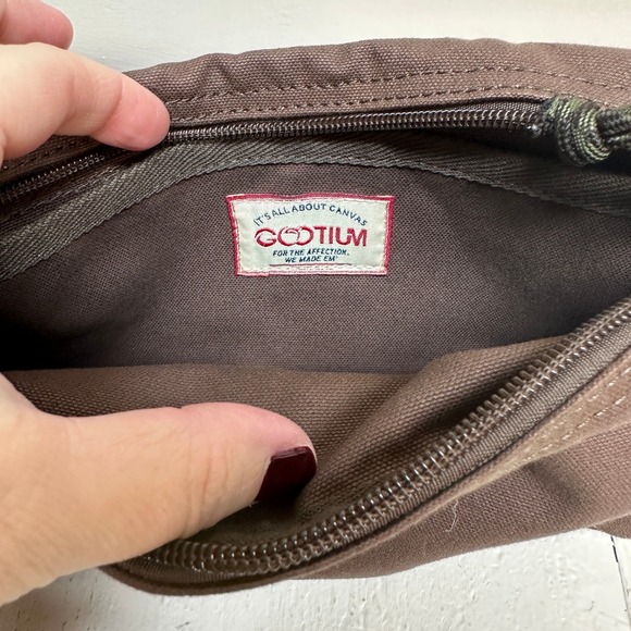 Gootium Brown Canvas Backpack Travel Bag with Leather Accents - Picture 11 of 11